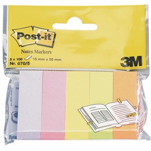 ИНДЕКСИ САМОЗАЛЕПВАЩИ 3М POST-IT 15/50 5БР