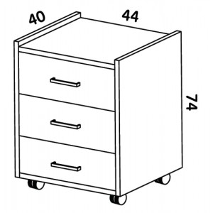 КОНТЕЙНЕР С 3 ЧЕКМ. SMART-3 44/40/74