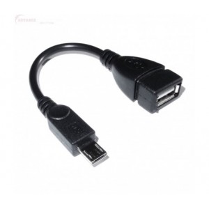 Кабел USB женско/OTG micro USB 0,15m.